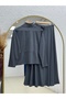 Ilgaz Half-Zipper Suit with Side Tightening Skirt - Mf1874 Anthracite - 8
