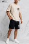 Bklyn Printed Cotton Fabric Men's T-Shirt-Shorts Set - 3