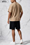 Nazik Ol Printed Cotton Fabric Men's T-Shirt-Shorts Set - 4
