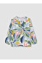 Mixed Tie-Neck Floral Gathered Blouse - 8