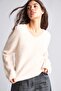 V-Neck Soft Textured Seamless Knitwear Basic Sweater F4800Ax26Wn - 4