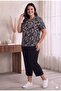 Large size lycra viscose combed comfortable cut capri set - 3