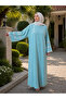 Flared Sleeves, Three-Stripe Accessory Detail, Loose Fit, Dress That Can Be Worn on Casual and Special Occasions. - 5