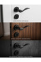 Çebi Oval Luxury Matte Black Rosette Room Door Handle Mp24 - 2