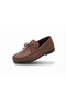Genuine Soft Leather Bowknot Flexible Casual Brown Loafer Ballet Men's Shoes Te0492 - 8