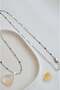 Sparkling Sequin Thin Chain Necklace 55 cm + 5 cm Extension Silver Color - 3