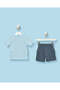 Infant Boys Blue Sea Animal T-Shirt And Shorts Set - 5