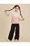 Girls White And Pink Ombre Print Sweatshirt - 2