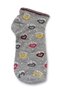 Girl's Gray 11-12 Years Old Heart Figured 6-Piece Booties Socks Set - 3