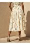 PRINTED BALLOON HEM SKIRT - 4