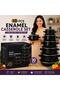 10 PCS Enamel Casserole Set with Lids, Non-Reactive Cookware, Durable Kitchen Cooking Pot Set - 6