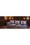 Arabic Majlis Floor Sofa Set with UAE Emblem, Blue and White | Traditional Majlis Style, UAE Coat of Arms, Includes Back Cushions, Floor Seating Set, Corner... - 2