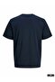 Men's Navy Blue Jjedenver Graphic Tee Ss O-Neck Sn Pls T-Shirt - 5
