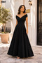 Stylish Posture Women's Boat Neck Double Breasted Long Evening Dress - 2