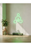 Yoga Meditasyon Figürlü LED Neon Duvar Tablosu | Yeşil Aydınlatmalı Modern Dekor | Salon - 3
