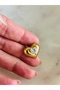 Steel Stone Heart Earrings - 2