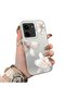 Redmi 15C 4g Compatible Silicone Edge Hard Back Case Couple Phone Case with Floral Pattern