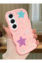 Tecno Camon 40 Pro 5g Compatible Case Camera Protector Pink Silicone Couple Phone Case Star Pattern