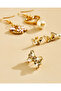 Girls Gold And Pink Earrings Set 6 Pairs - 2