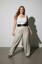 Plus Size Black Women's Belt with Thick Form and Double Buckle Staple Detail - 4