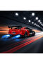 Hypercar Engine Alarm Clock Red with Light Sound & Water Mist Effects, Zinc Alloy Die-Cast Car Clock, Openable Doors & Hood, Pull Back Action, Desk Clock for Home, Office & Car Enthusiasts - 5