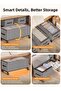 SOTEN Under-Bed Storage Boxes with Wheels & Handles, Houndstooth Pattern Rolling Storage Organizer with Clear Window Lid, Low-Profile Large Capacity Storage Box for Clothes, Bedding, Shoes & Toys - 4