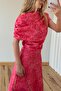 Fuchsia One-Shoulder Asymmetrical Floral Dress - 205385 - 2