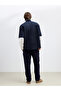 New Season from Güli̇s Gi̇yi̇m Navy Blue Standard Fit Fleece Men's Sweatpants - 4