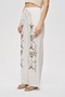 Women's Stone and Bead Embroidered Natur Palazzo Trousers - 2