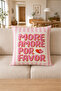 Pink Striped Ciao Bella Love Coffee Patterned 6-Piece Throw Pillow Cover and Runner Set (Double Sided) - 4