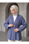 Button Detail Strawberry Cardigan-Indigo - 2