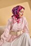Twill Silk Scarf Stripe Pink - 5