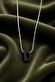 Silver Color Steel Letter''D'' Flat Chain Necklace - 2