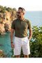 Marenzo Men's Ribbed Linen Cotton Shorts - 3