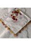 Handmade Needlework Writing, Scarf, Yemeni, Mevlit Cover, Head Cover, 4 Sides Embroidered, 100% Cotton, 100*100cm - 8