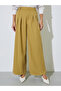 Beige Wide Leg With Pleat Detailing Formal Pants - 2