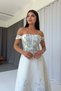 Floral Women's Dress with Corset Detail - White - 4