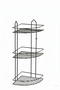 3-Tier Adhesive Bathroom Corner Organizer, Shampoo Holder, Metal Corner Shower Shelf Black - 3