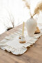 Cotton Linen Ruffled Natural Beige Runner, Decorative 40X110 cm - 3