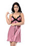Ilkestor Rose Satin Nightgown - M-367 - (01713) Size S/M - 4