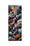 Colorful Clouds Printed Car Door Post Covering Foil Sticker Set of 2 (Right & Left) - 2