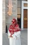 Cotton Piraye Pattern Scarf - Pomegranate - 7