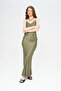 Women's Satin Look Balloon Sleeve Tie-Back Blouse + Undershirt Two-Piece Set - 4