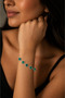 Women's Steel Bracelet - Clover Design with Green Crystal Stones, Set of 5 • Gift for Lover • Wife • Mother - 6