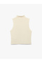 Pocketed Stand Collar Napoleon Buttoned Sleeveless Knitwear Military Vest - 7