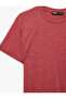 Regular Fit Viscose Blended Short Sleeve Crew Neck Basic T-Shirt - 3