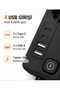 Current Protected 5-Outlet Socket 2Xusb 2Xtype-C Output Current Protection Multiple Socket Multiplier Switched Ftr-31 Black - 3