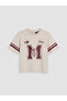 Vizyon New Season Beige Printed Soft Touch Women's T-Shirt - 6