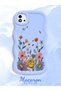 Realme C20 Compatible Case Camera Protector Blue Silicone Couple Phone Case Floral Pattern - 2