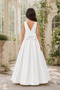 Girl's A-Line Pleated Plain Satin Long Dress Graduation Birthday Prom Sudem Model Dress - 2